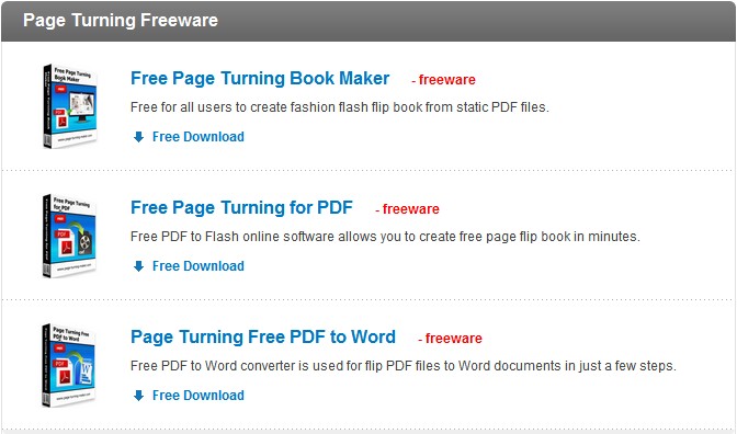 freeware for Page Turning Maker