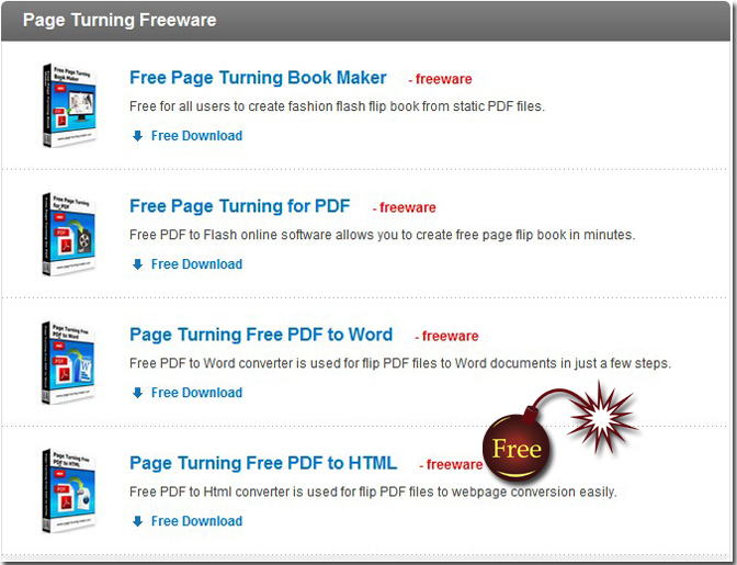 freeware of page turning maker
