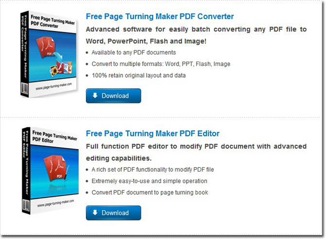 PDF freeware of Page Turning Maker
