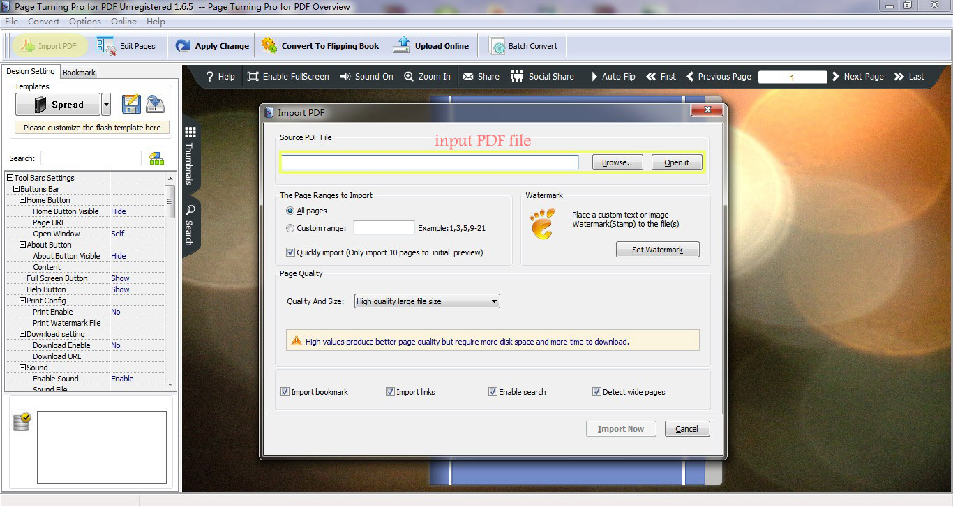 input PDF for Page Turning Pro for PDF