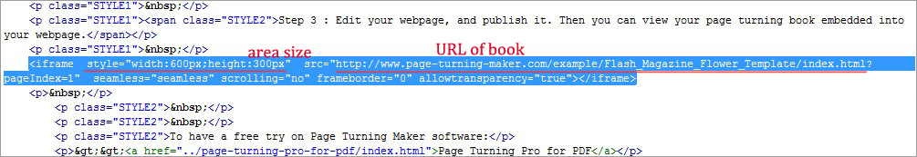 embed into webpage