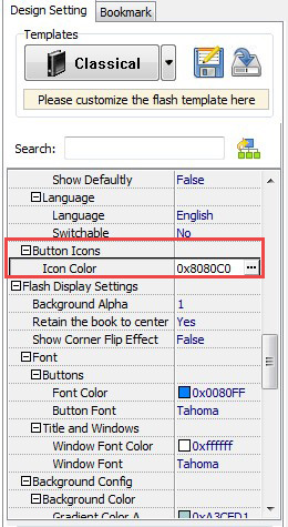 icon color for page turning book