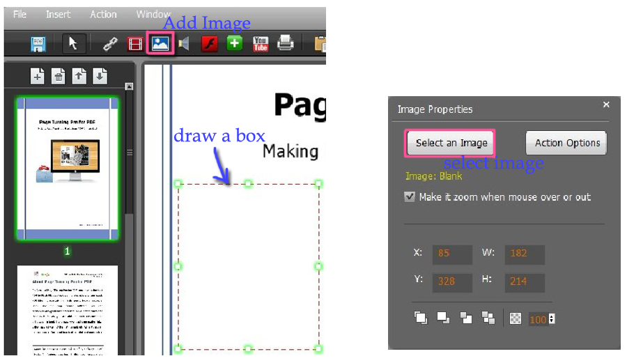 add link to page turning book