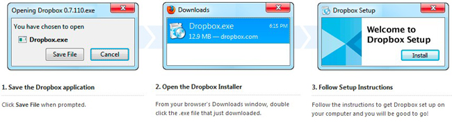 Steps for dropbox