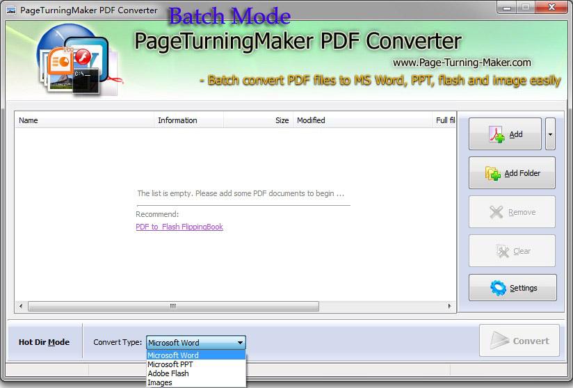Free PDF converter for Page Turning Maker
