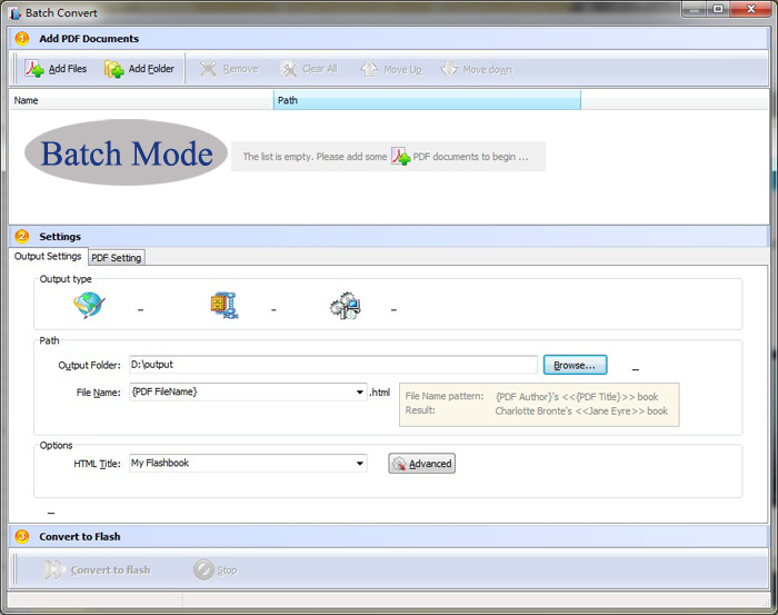 Batch Mode for Free PageTurningMaker PDF to FlashBook