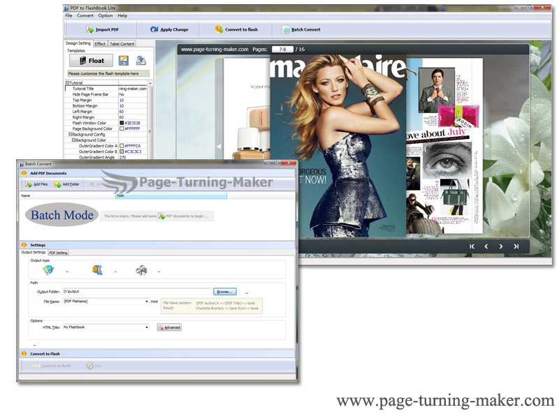 Windows 8 Free PageTurningMaker PDF to FlashBook full