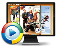 Insert Text button, Price, Pop up photos on flash magazine page turn pdf catalog
