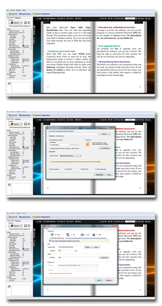 Page Turning for XPS screenshot Page Turning for XPS screenshot