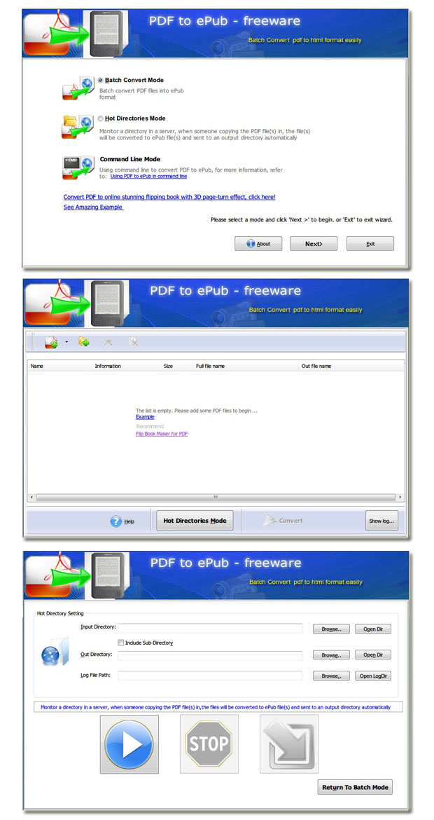 Page Turning Free PDF to ePub screenshot Page Turning Free PDF to ePub screenshot