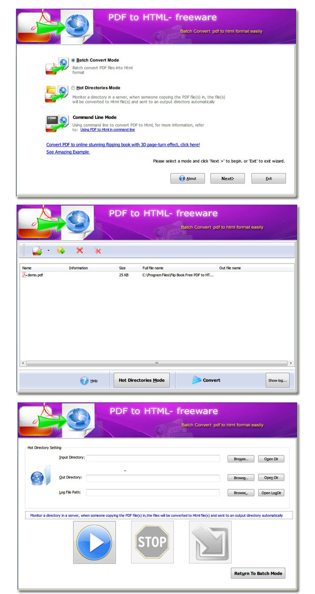 Windows 7 Page Turning Free PDF to HTML 2.6 full