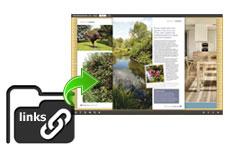 Embed hyperlink on digital publications