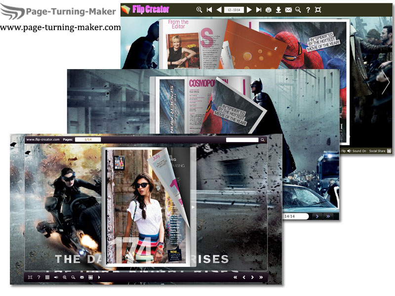 Windows 8 Batman Theme for Page Turning Book full