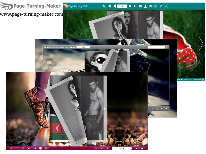 Canvas Shoes Theme for Page Turning Book software