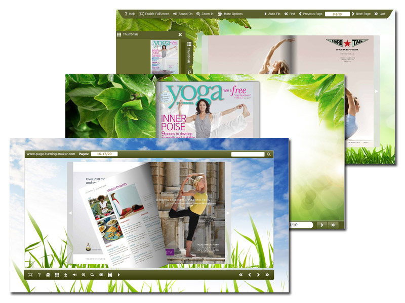 Page Turning Book Theme in Greenery Style screenshot Page Turning Book Theme in Greenery Style screenshot