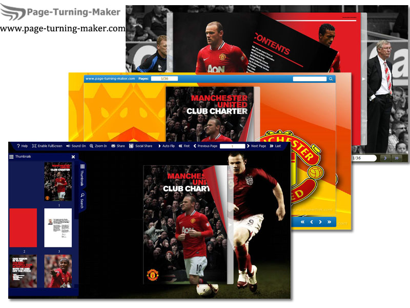 Man Utd Theme for Page Turning Book 1.0